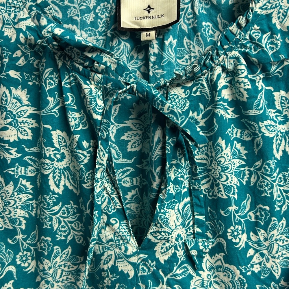 Tuckernuck Teal Floral Midi Dress - Picture 6 of 6